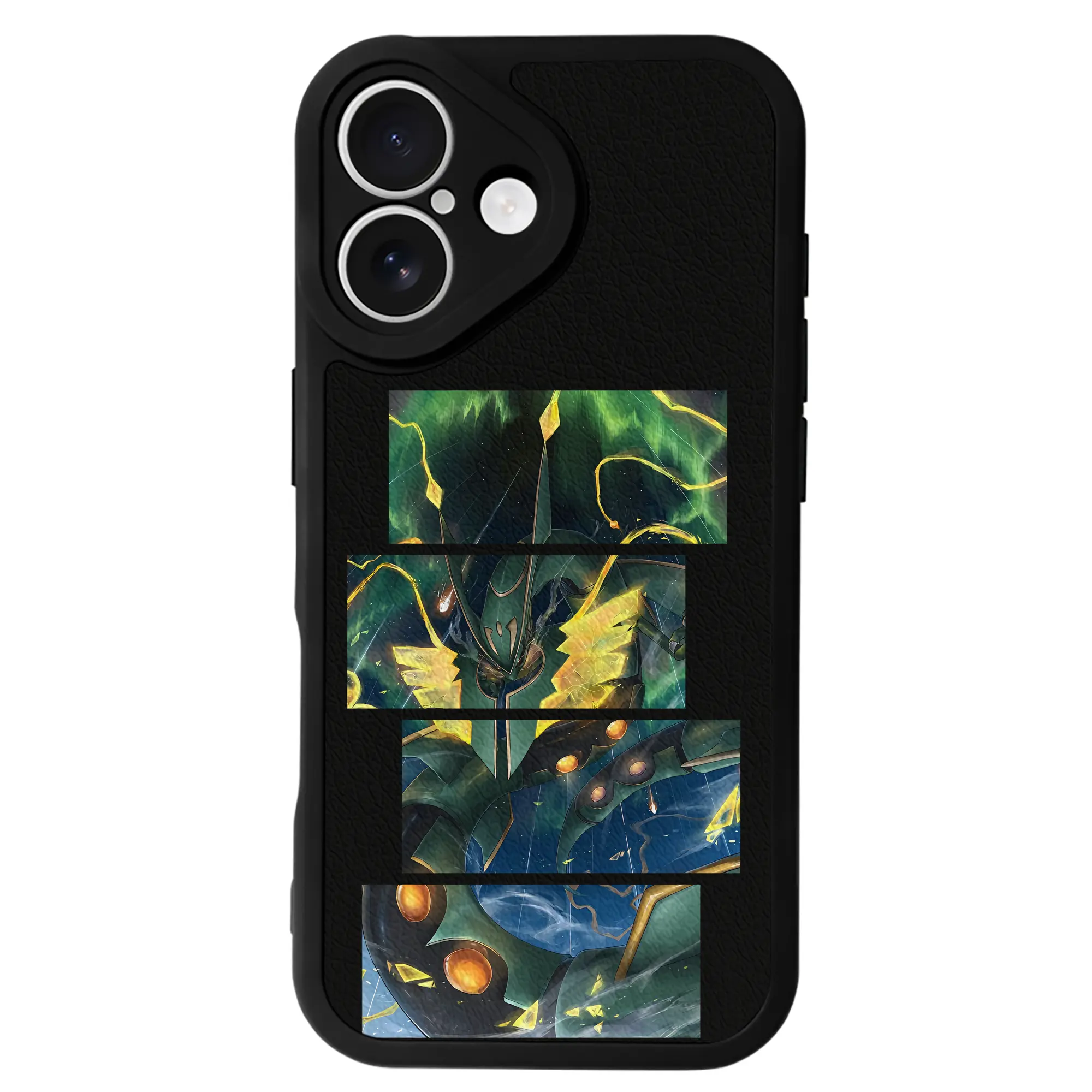 ポケモン グッズ,レックウザ - IPhone 16シリーズ対応 ・ シリコンスマホケース ・ レザー調 ・ 高精度フィット ・ 耐衝撃 ・ ワイヤレス充電対応 ・ 精密カット